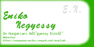 eniko negyessy business card